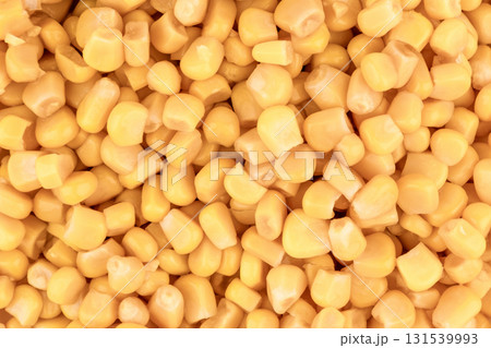 Yellow Canned Grain Corn Background 131539993