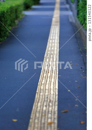 視覚障害者誘導用ブロックのある歩道　イメージ 131540122