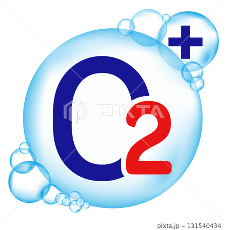 logo, icon and symbol oxi active bubble + O2. Oxy active graphic 131540434