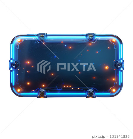 Glossy soft UI textbox with light blue tint, rounded corners and glowing edges 131541823