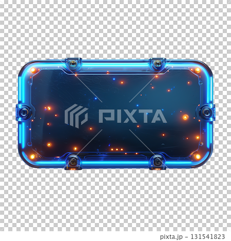 Glossy soft UI textbox with light blue tint, rounded corners and glowing edges 131541823