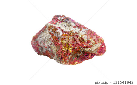 Colorful Chalcopyrite Mineral with Golden Flecks Isolated Colorful Chalcopyrite Mineral with Golden Flecks Isolated 131541942