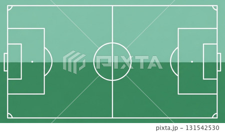 サッカーコートを抽象化したフラット背景 131542530