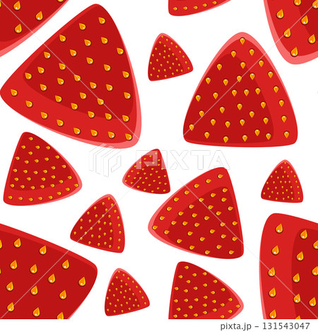 Strawberry berries seamless botanical pattern vector illustration 131543047
