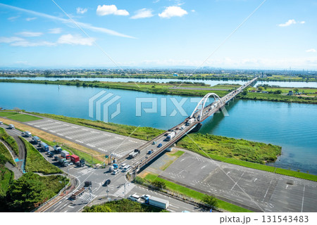 【木曽三川公園センター 】展望タワー展望室からの眺望 《岐阜県 海津市》 131543483