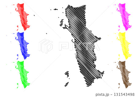 Al Hudaydah Governorate (Governorates of Yemen, Republic of Yemen) map vector illustration, scribble sketch Western Coast map 131543498