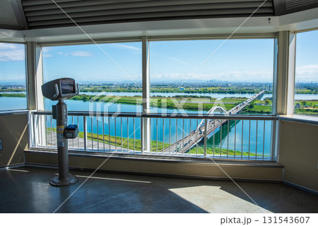 【木曽三川公園センター】 展望タワー からの眺望《岐阜県 海津市》 131543607