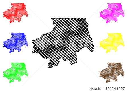 Uige Province (Provinces of Angola, Republic of Angola) map vector illustration, scribble sketch Uige map Uige Province (Provinces of Angola, Republic of Angola) map vector illustration, scribble sketch Uige map 131543697