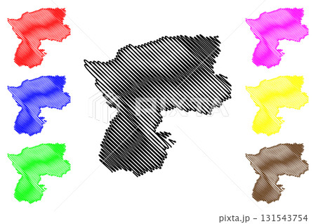 Bamyan Province (Islamic Republic of Afghanistan, Provinces of Afghanistan) map vector illustration, scribble sketch Bamyan map 131543754