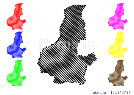 Faryab Province (Islamic Republic of Afghanistan, Provinces of Afghanistan) map vector illustration, scribble sketch Faryab map 131543757