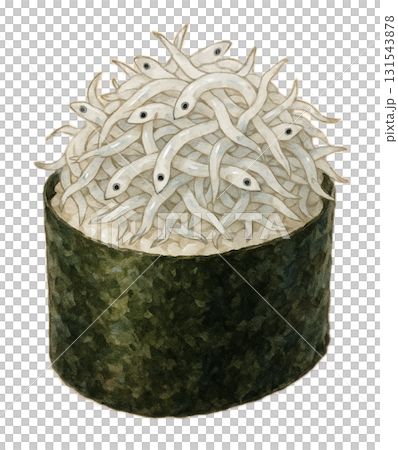 小魚軍艦壽司插圖（1個） 131543878