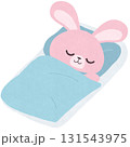 布団に入って眠るうさぎのイラスト 布団に入って眠るうさぎのイラスト 131543975