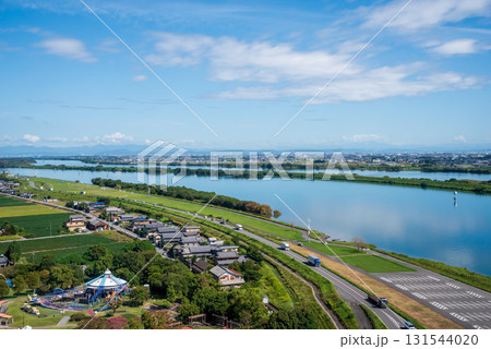 【木曽三川公園センター 】展望タワー展望室からの眺望 《岐阜県 海津市》 131544020