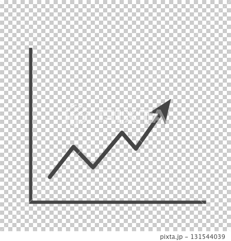 Simple line graph | Rising arrow icon 131544039