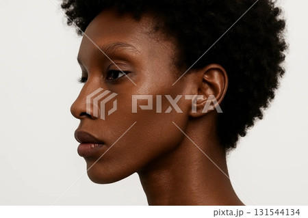 Portrait of Young Dark-Skinned Woman Portrait of Young Dark-Skinned Woman 131544134