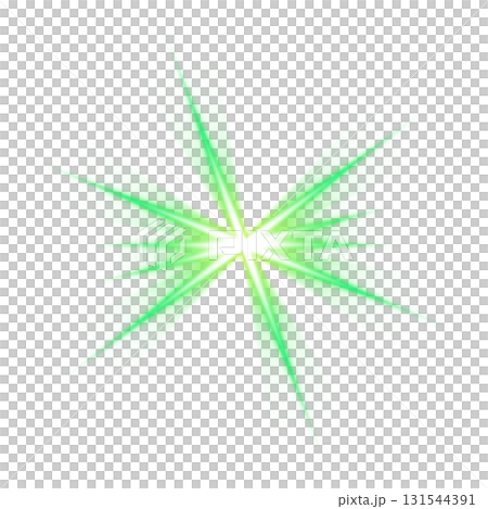 Green light burst with a glowing center on a transparent background Green light burst with a glowing center on a transparent background 131544391