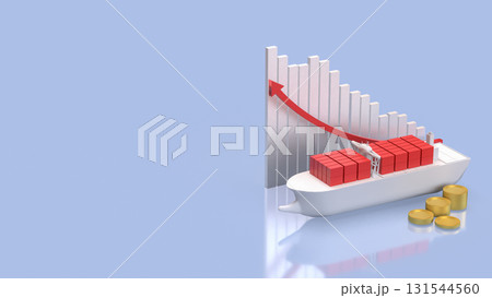 The Ship for Transport or Business concept 3d Rendering. The Ship for Transport or Business concept 3d Rendering. 131544560