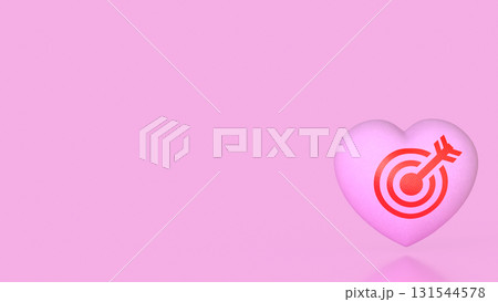 The Heart and blue eye target for romance or love concept 3d Rendering. The Heart and blue eye target for romance or love concept 3d Rendering. 131544578
