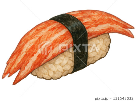 かにの握り寿司(1貫)のイラスト 131545032