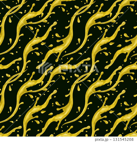 Yellow splash seamless pattern 131545208