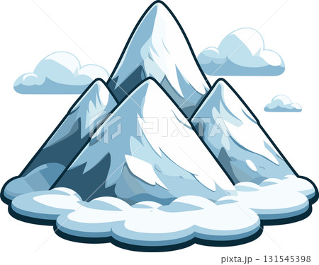 雪山のアイコンのイラスト 131545398