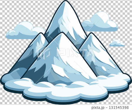 雪山のアイコンのイラスト 131545398