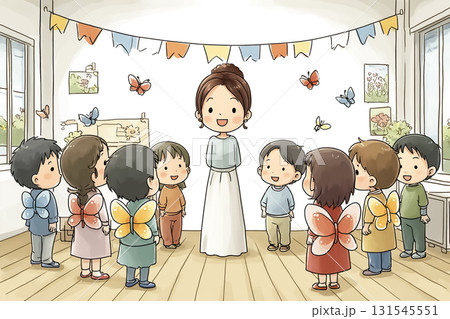 美優シリーズ:幼稚園の発表会シーン 蝶々の衣装 美優シリーズ:幼稚園の発表会シーン 蝶々の衣装 131545551
