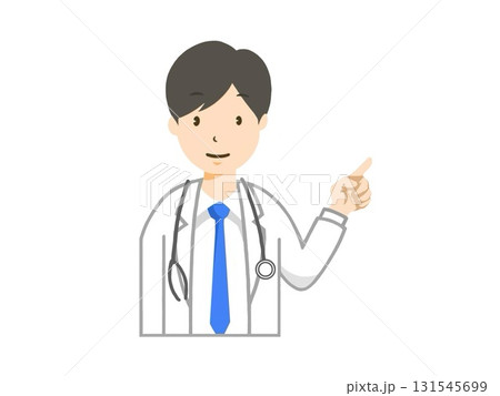 病院に勤める男性医師(医者)のイラスト 131545699