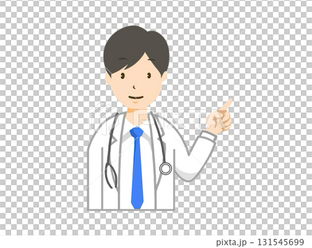 病院に勤める男性医師(医者)のイラスト 131545699