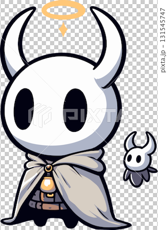 Illustration of a mysterious monster with horns Illustration of a mysterious monster with horns 131545747