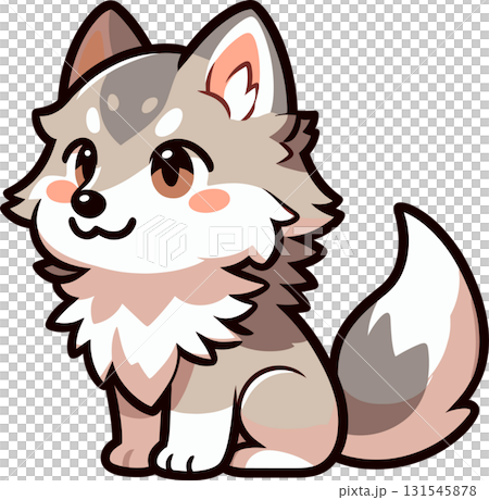 可愛的狼圖 131545878