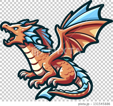 Illustration of a cool dragon 131545886