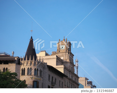 スペイン バルセロナ市街 夕方 スペイン バルセロナ市街 夕方 131546887