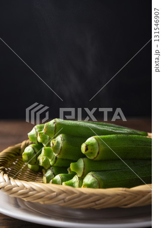 茹でたてのオクラ 茹でたてのオクラ 131546907