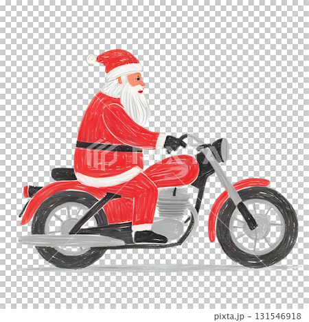 騎著摩托車的聖誕老人 騎著摩托車的聖誕老人 131546918