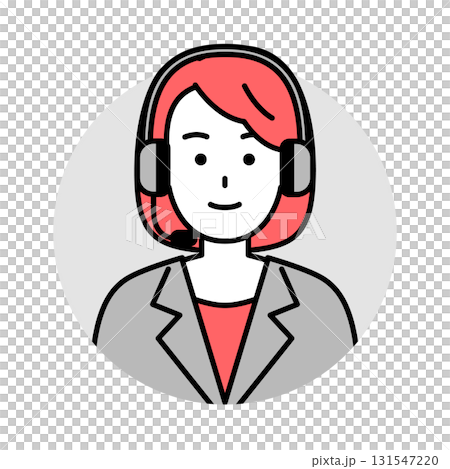 女性オペレーターのアイコン 131547220
