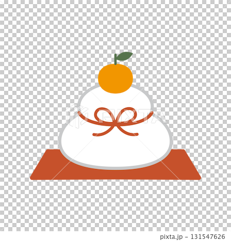 シンプルな鏡餅のイラスト（塗り） 131547626