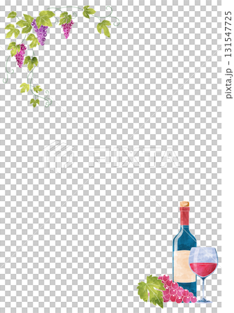 紅酒水彩畫框 紅酒水彩畫框 131547725