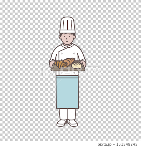 一位男麵包師傅的插圖 一位男麵包師傅的插圖 131548245