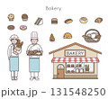 パン屋さんイラストセット 131548250