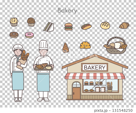 麵包店插圖集 131548250