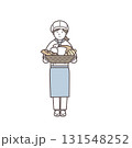 女性のパン屋さんのイラスト 131548252