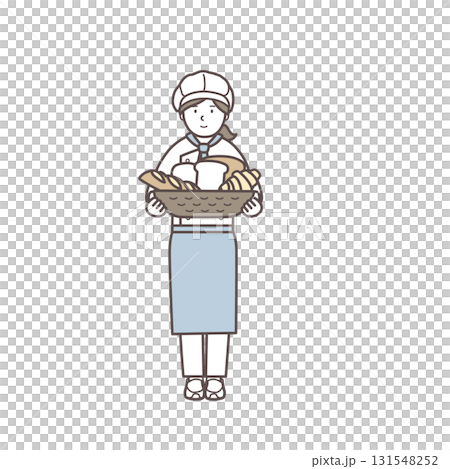 一位女麵包師傅的插圖 131548252