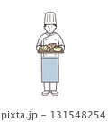 男性のパン屋さんのイラスト 131548254