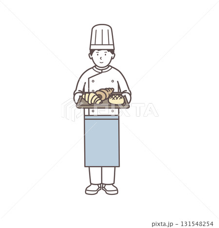 男性のパン屋さんのイラスト 男性のパン屋さんのイラスト 131548254