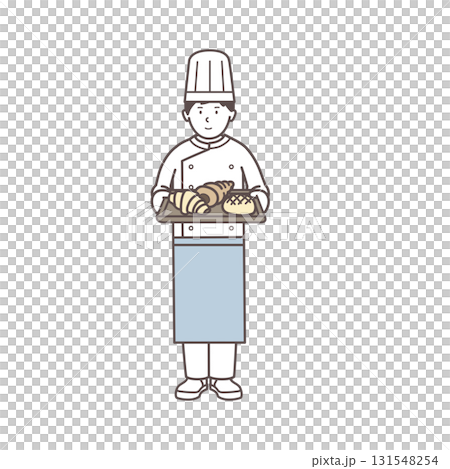 男性のパン屋さんのイラスト 男性のパン屋さんのイラスト 131548254
