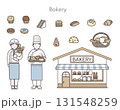 パン屋さんイラストセット 131548259