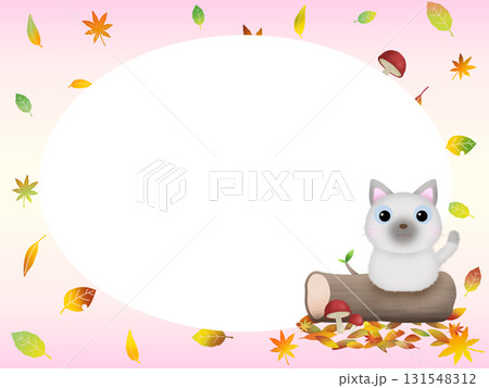 落ち葉とネコのフレーム C-2 落ち葉とネコのフレーム C-2 131548312