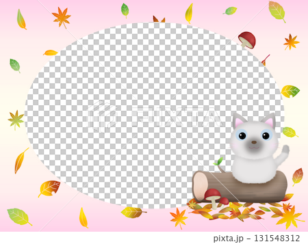 落ち葉とネコのフレーム C-2 落ち葉とネコのフレーム C-2 131548312