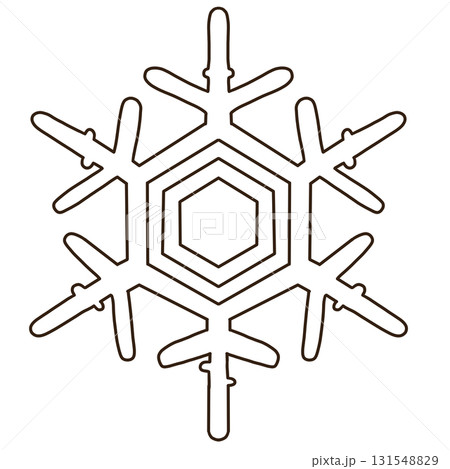 雪の結晶 線画イラスト 雪の結晶 線画イラスト 131548829